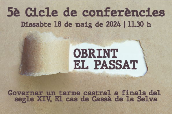 2024 05 18 Tarja invitacio Conferències Obrint el passat Arxiu